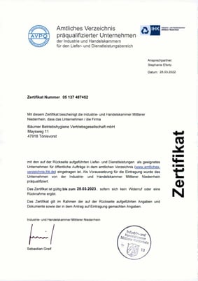 2023 Zertifikat AVPQ